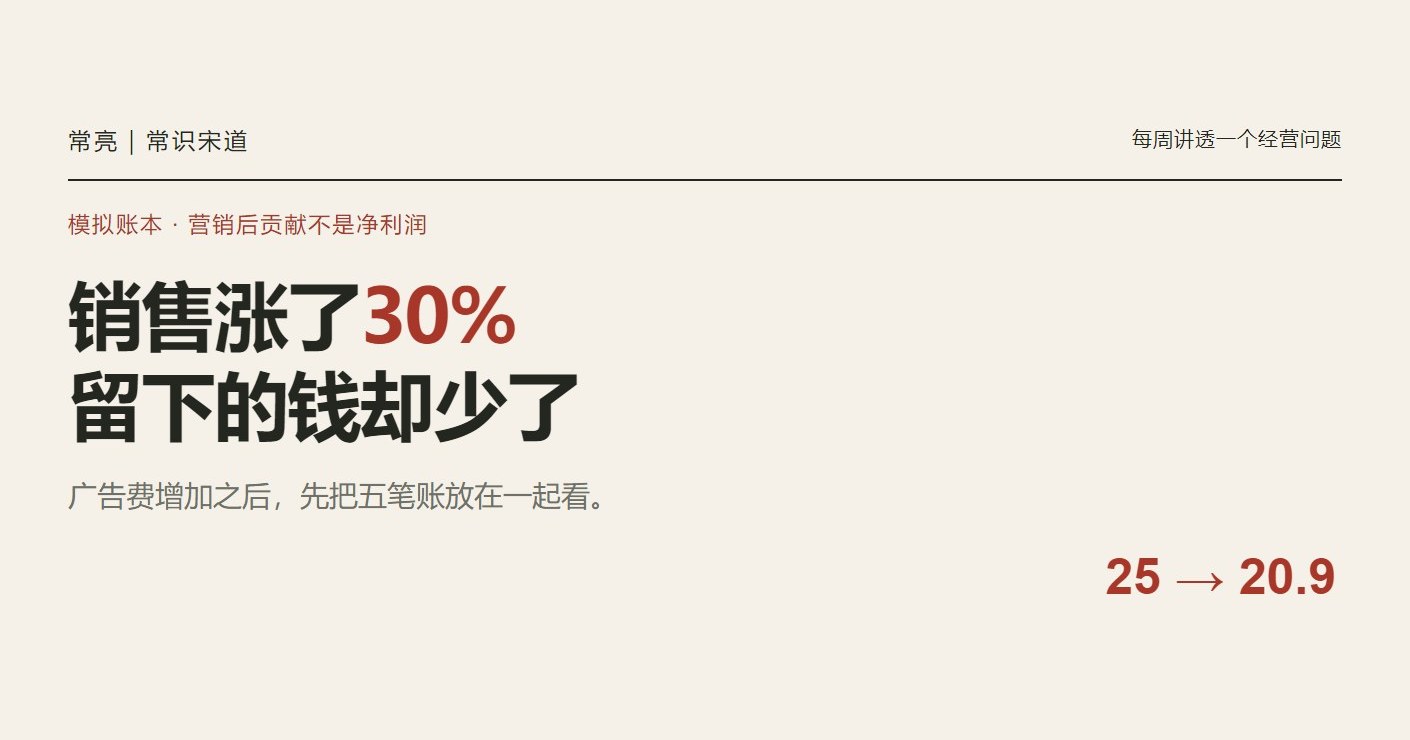 销售涨了,留下的钱反而少了